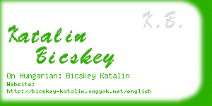 katalin bicskey business card